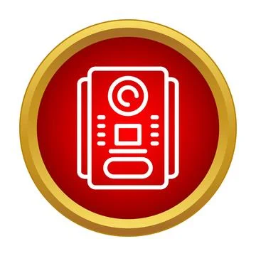 Intercom security system icon for building access Stock Illustration