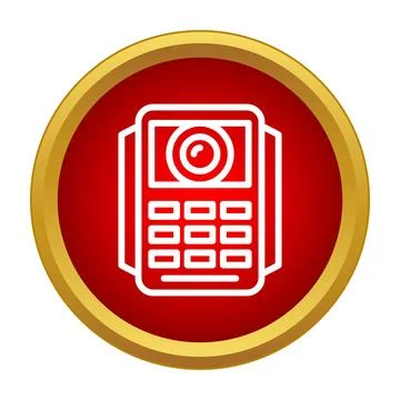 Intercom security system with keypad and doorbell camera Stock Illustration