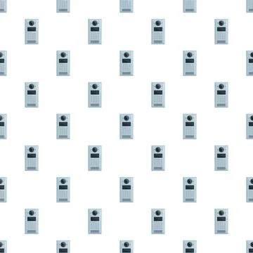 Intercom security system pattern for home protection Illustrazione stock