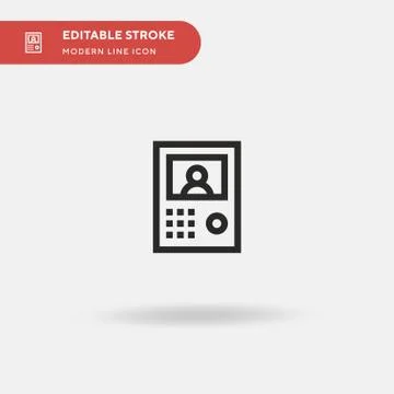 Intercom Simple vector icon. Illustration symbol design template for web mobi Stock Illustration