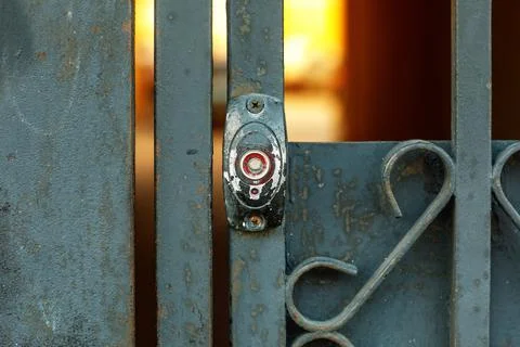 Intercom in the street wall Stock Photos