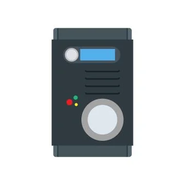 Intercom system design button bell device vector icon. Surveillance wireless  Stock Illustration