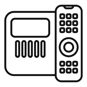 Intercom system with display screen showing incoming call Stock Illustration