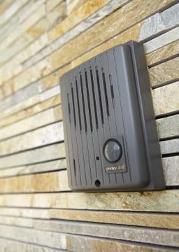 Intercom system of a front door Stock Photos