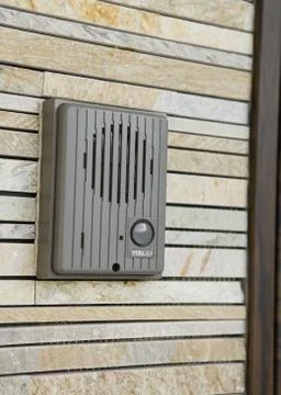 Intercom system of a front door Foto stock