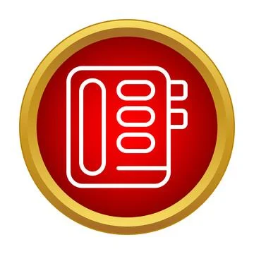 Intercom system icon representing building access control 스톡 일러스트