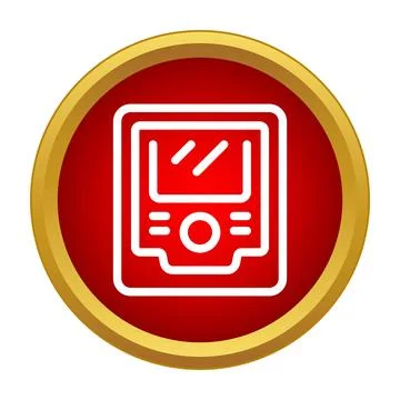 Intercom system icon representing a doorbell device Stock Illustration
