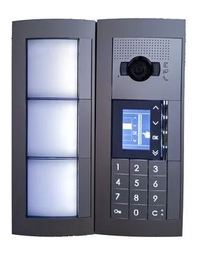 Intercom system with isolated screen and keypad for secure communication an.. Stock Photos