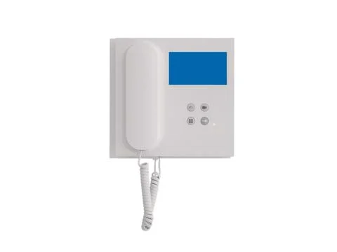 Intercom system isolated on white background Foto stock