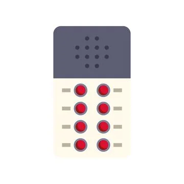 Intercom system with multiple apartment buzzers Illustrazione stock