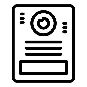 Intercom system providing security and communication 스톡 일러스트