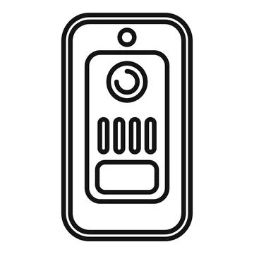 Intercom system providing security and communication Illustrazione stock