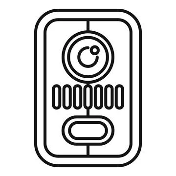 Intercom system providing security and communication for modern homes 스톡 일러스트