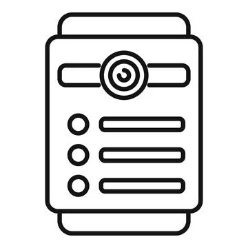 Intercom system showing modern security technology Stockillustratie