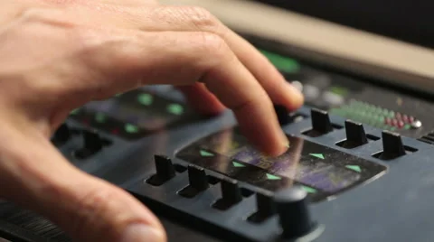 Intercom TV control room operating 스톡 동영상 50888735