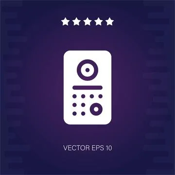 Intercom vector icon Stock Illustration