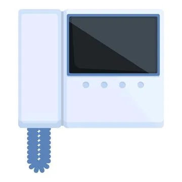 Intercom voice icon cartoon vector. Door system Illustrazione stock