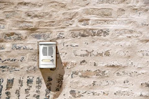 Intercom on the wall Stock Photos