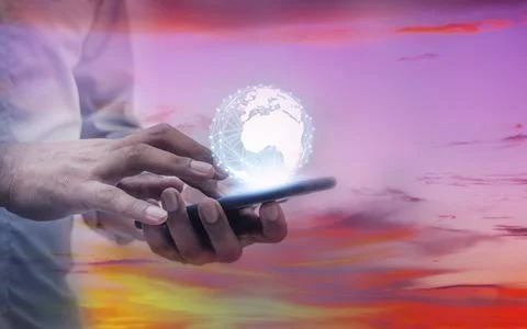 Interconnect, Interconnected Concept; Technology digital marketing, Financi.. Stock Photos