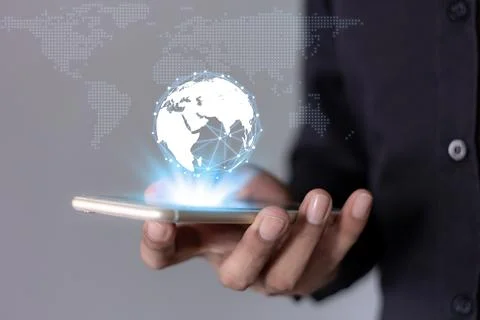 Interconnect, Interconnected Concept; Technology digital marketing, Financi.. Stock Photos