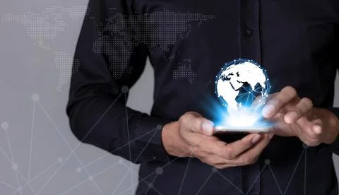 Interconnect, Interconnected Concept; Technology digital marketing, Financi.. Stock Photos