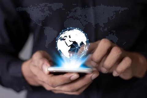 Interconnect, Interconnected Concept; Technology digital marketing, Financi.. Stock Photos