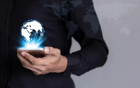 Interconnect, Interconnected Concept; Technology digital marketing, Financi.. Stock Photos