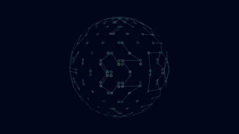 Interconnected 3d sphere model versatile design element for software and logo Stock Footage 289196869