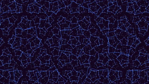 Interconnected blue and black lines creating a complex pattern Vídeo Stock 278064504