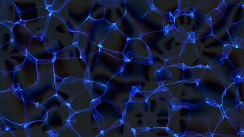 Interconnected blue networks emit soft light Vidéo 345420838