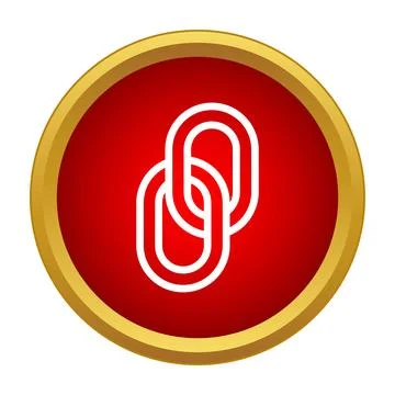 Interconnected chain link icon symbolizing digital linking Stock Illustration