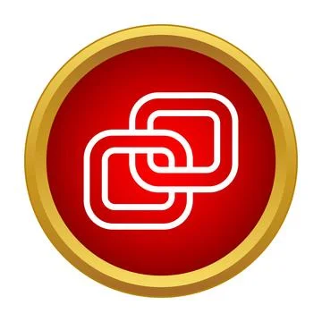 Interconnected chain links symbol for connection and network イラスト素材