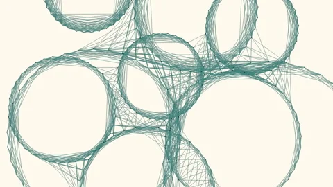 Interconnected circles forming unity a visual display of interconnectedness Stock-Footage 267046639