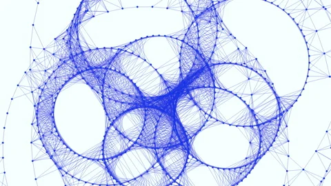 Interconnected circles with lines a visual network 스톡 동영상 303189505
