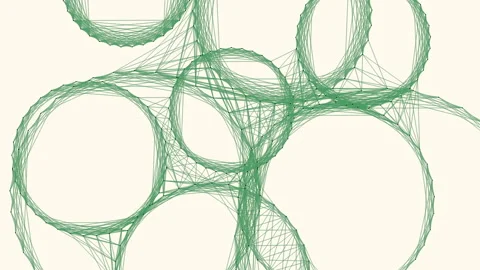 Interconnected circles with varying line connections Vídeos de archivo 255973906