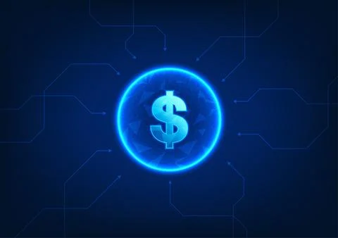 Interconnected coins surrounded by arrow elements. This design symbolizes t.. 스톡 일러스트