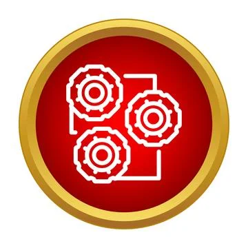 Interconnected gears representing process, technology, and engineering settin Stock Illustration
