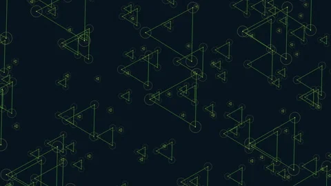 Interconnected green triangles form complex and modern pattern 스톡 동영상 274178425