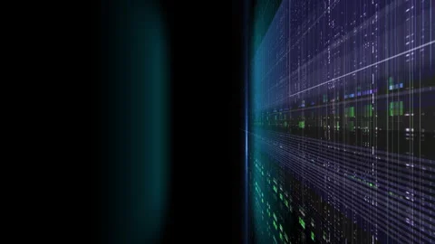 Interconnected Grid and Light Streaks 4K Loop Stock Footage 332982442
