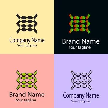 The Interconnected Grid: Networked Structure and Geometric Balance logo Stock Illustration