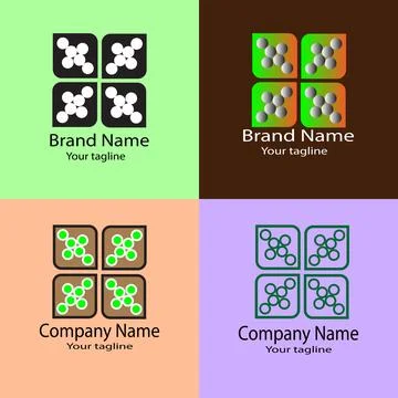 Interconnected Harmony logo design Stock Illustration