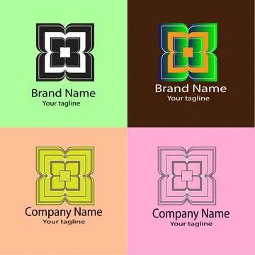 Interconnected Harmony logo design Stock Illustration