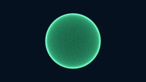 Interconnected lines create intricate pattern on blue sphere 動画素材 297611893