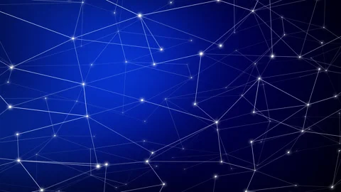 Interconnected lines formation dynamic layout of lines and dots, technology Stock Footage 254846544