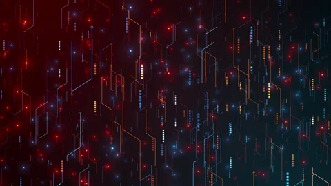 Interconnected Lines Technology Business Corporate Background Loop Vidéo 301887771