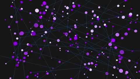 Interconnected a mesmerizing web of blue and purple lines on a black background 스톡 동영상 274176429