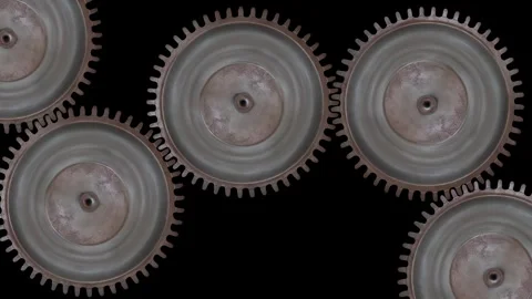 Interconnected Moving Cogs Stock Footage 279421225