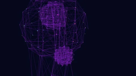 Interconnected network of lines and shapes creates complexity in 3d structure Stock-Footage 292937179
