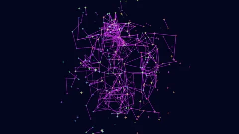 Interconnected network a visual representation of lines and dots in a web-like Stock Footage 292936778