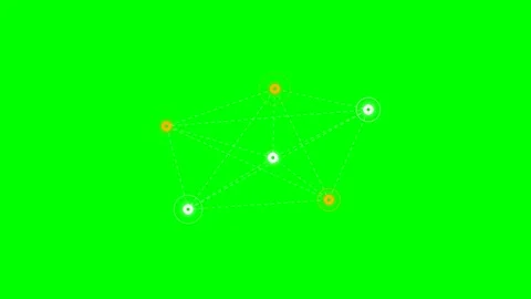 Interconnected nodes forming a complex network structure on green screen 스톡 동영상 340904607